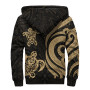 Cook Islands Sherpa Hoodie - Gold Tentacle Turtle 2