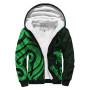 Cook Islands Sherpa Hoodie - Green Tentacle Turtle 1