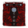 Northern Mariana Islands Duvet Cover Set - Polynesian Tattoo Red 1