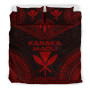 Kanaka Maoli Polynesian Chief Duvet Cover Set - Red Version 3