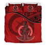 Vanuatu Duvet Cover Set - Vanuatu Coat Of Arms Red 1