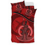 Vanuatu Duvet Cover Set - Vanuatu Coat Of Arms Red 3