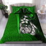 Yap Micronesian Bedding Set Green - Turtle With Hook 1