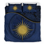 Marshall Islands Duvet Cover Set - Marshall Islands Coat Of Arms & Flag Dark Blue 1