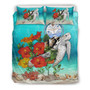 Polynesian Duvet Cover Set - Marshall Islands Bedding Set Ocean Turtle Hibiscus 2