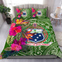 Samoa Bedding Set - Hibiscus Polynesian Pattern Green Version 1