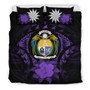 Nauru Duvet Cover Set - Nauru Coat Of Arms & Purple Hibiscus 1