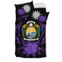 Nauru Duvet Cover Set - Nauru Coat Of Arms & Purple Hibiscus 3