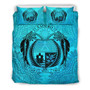 Nauru Duvet Cover Set - Nauru Coat Of Arms Turquoise 2