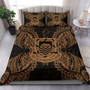 Polynesian Bedding Set - Tuvalu Duvet Cover Set Map Gold 1