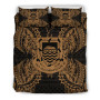 Polynesian Bedding Set - Samoa Duvet Cover Set - Gold Plumeria 4