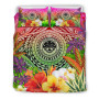 FSM Polynesian Bedding Set - Manta Ray Tropical Flowers 3