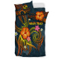 Tuvalu Bedding Set - Polynesian Shark Hibiscus Flower 5