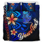 Cook Islands Duvet Cover Set - Cook Island Flag Turtle & Gold Hibiscus 4