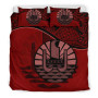 Tahiti Duvet Cover Set - Tahiti Flag Red 1