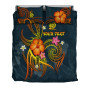 New Caledonia Polynesian Personalised Bedding Set - Legend Of New Caledonia (Blue) 3