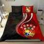 New Caledonia Polynesian Bedding Set - Turtle With Blooming Hibiscus Gold 5