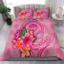 FSM Polynesian Bedding Set - Floral With Seal Pink 1