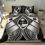 Guam Polynesian Bedding Set - Guam White Seal With Polynesian Tattoo Ver 01 2