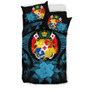 Tonga Duvet Cover Set - Tonga Coat Of Arms & Blue Hibiscus 3