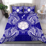 Polynesian Bedding Set - Northern Mariana Islands Duvet Cover Set Map Blue 1