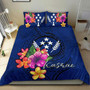 Micronesia Bedding Set - Kosrae Duvet Cover Set Floral With Seal Blue 2