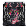 Pohnpei Bedding Set - Pohnpei Seal Polynesian Patterns Plumeria (Black) 5