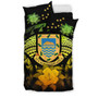 Tuvalu Duvet Cover Set - Tuvalu Coat Of Arms & Reggae Hibiscus 3