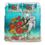 Polynesian Duvet Cover Set - Northern Mariana Islands Bedding Set Ocean Turtle Hibiscus 1