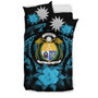 Nauru Duvet Cover Set - Nauru Coat Of Arms & Blue Hibiscus 3