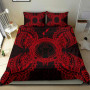 Polynesian Bedding Set - Northern Mariana Islands Duvet Cover Set Map Red 2