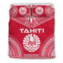 Tahiti Flag Polynesian Chief Duvet Cover Set 1