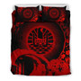 Tahiti Duvet Cover Set - Hibiscus And Wave Red 2