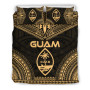 Guam Polynesian Chief Duvet Cover Set - Gold Version 1