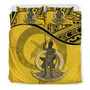 Vanuatu Duvet Cover Set - Vanuatu Coat Of Arms Yellow 1