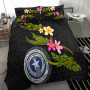 Guam Bedding Set - Fish With Plumeria Flowers Style 6