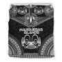 Marquesas Islands Polynesian Chief Duvet Cover Set - Black Version 1