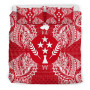 Polynesian Bedding Set - Kosrae Duvet Cover Set Map Red White 3