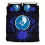Yap Duvet Cover Set - Yap Flag & Dark Blue Hibiscus 2