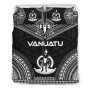 Vanuatu Polynesian Chief Duvet Cover Set - Black Version 1