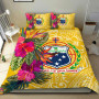 Polynesian Duvet Cover Set - Marquesas Islands Bedding Set Blue Turtle Hibiscus 5