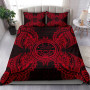 Polynesian Bedding Set - Federated States Of Micronesian Duvet Cover Set Map Red 1