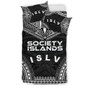 Society Islands Polynesian Chief Duvet Cover Set - Black Version 2