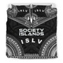 Society Islands Polynesian Chief Duvet Cover Set - Black Version 3