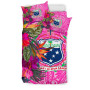 Samoa Bedding Set - Hibiscus Polynesian Pattern Pink Version 2