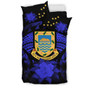 Tuvalu Duvet Cover Set - Tuvalu Coat Of Arms & Blue Hibiscus 3