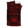 Samoa Polynesian Chief Duvet Cover Set - Red Version 2
