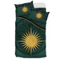 Marshall Islands Duvet Cover Set - Marshall Islands Coat Of Arms & Flag Green 3