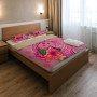 Kosrae Polynesian Custom Personalised Bedding Set - Floral With Seal Pink 3