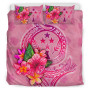 Tuvalu Polynesian Bedding Set - Floral With Seal Pink 5